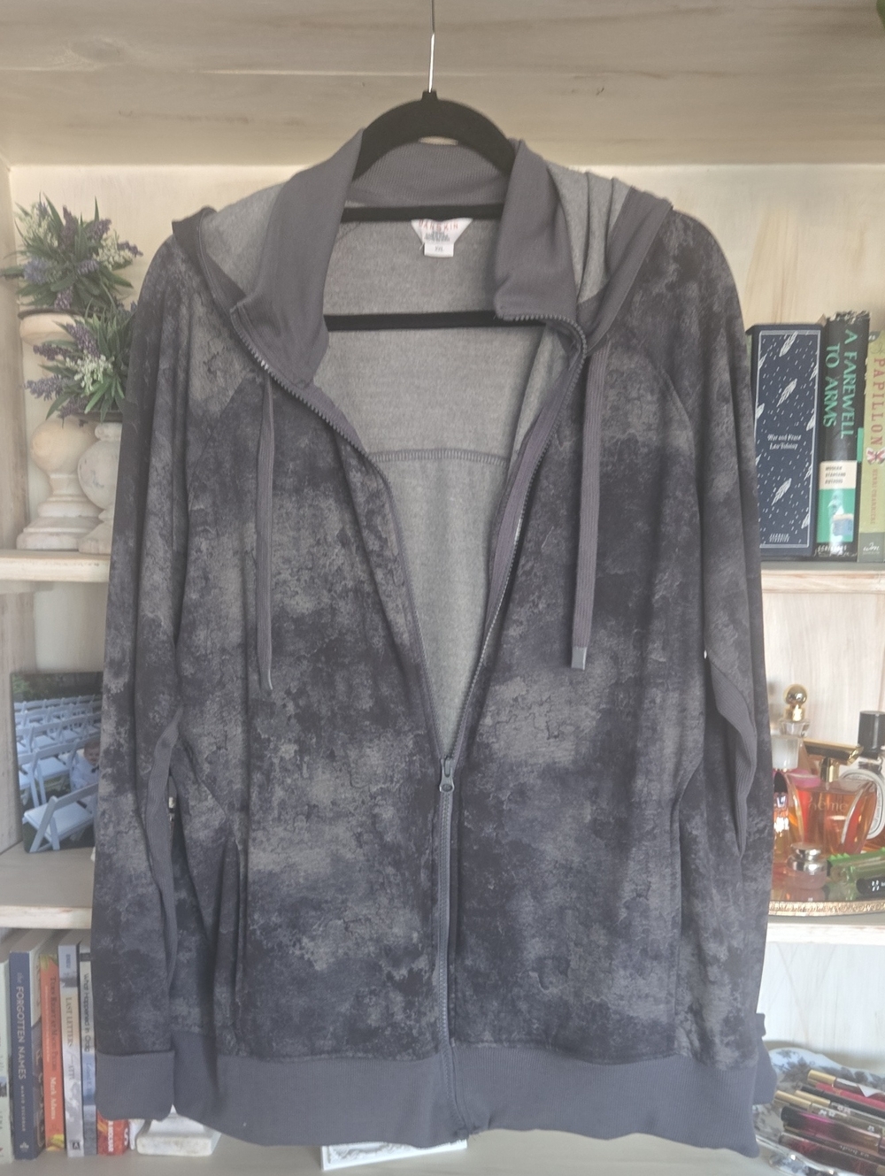 Danskin Dark Gray Fleece-Lined Hoodie
